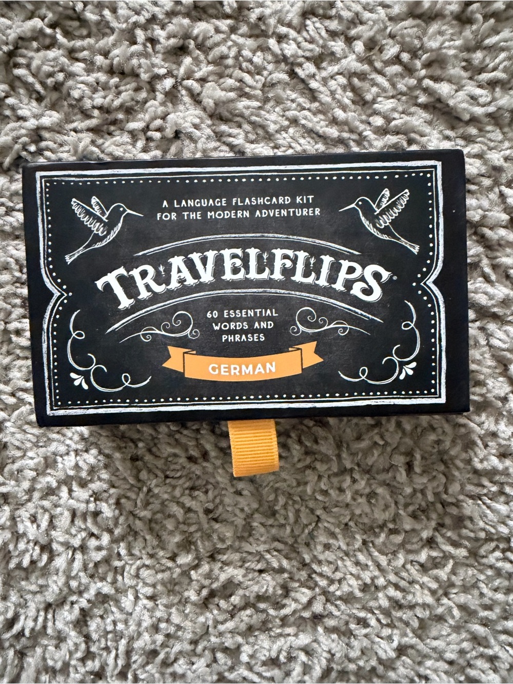 Travel Flips German Flashcard Kit - Black & Yellow Accent